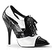 Pleaser Women's Seduce-458,Black/White Patent,7 M