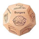 Tastetreasure 2er-Pack 12-Seitige Holz Lebensmittel Entscheidungs Würfel, Dinner Dice für Paare, Date Night & Familienessen, Lustiges Wichtelgeschenk & Strumpffüller für Erwachsene