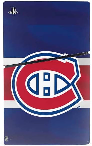 Skinit Decal Gaming Skin Compatible with PS5 Slim Digital Edition Bundle - Officially Licensed NHL Montreal Canadiens Jersey Design