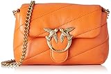  Pinko Love Baby Puff Maxi Quilt 1 CL, Bolso de Mano para Mujer, A80Q_Arancio-Antique Gold, U