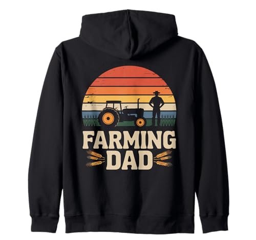 Farming Dad Retro Cosecha Agricultores Tractor Granjero Sudadera con Capucha