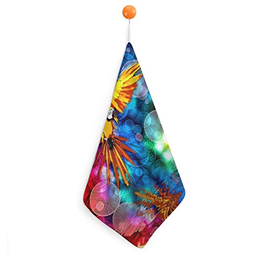 Toalla De Baño Loro Ocultar En Las Burbujas Toallas De Baño Y Toallas De Mano Decorativas para Baño, Cocina, Yoga, Gimnasio, SPA, Té, Paños De Cocina 30x30cm Cover