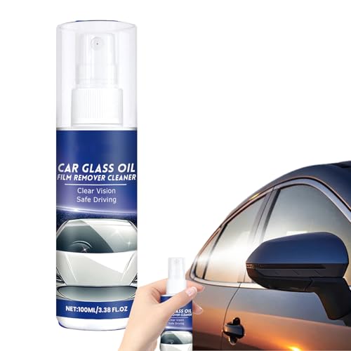 Nettoyant pour vitres de voiture | Spray de 100 ml pour le nettoyage et l'entretien du film d'huile – Nettoyant pour taches d'eau pour vitres | pour l'élimination des taches sur le pare-brise à
