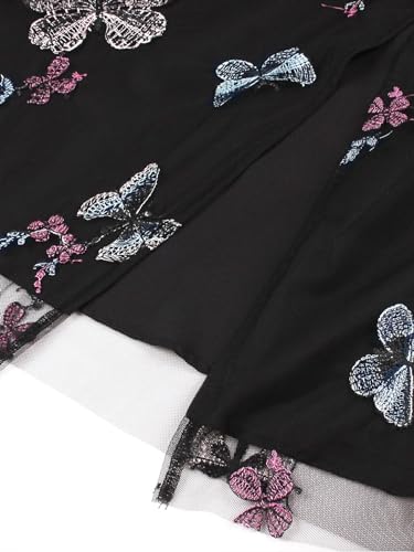 Image of Women's Tie Strap Tulle Prom Dresses Sweetheart Flower Embroidery Dress Short Formal Party Mini Homecoming Dresses