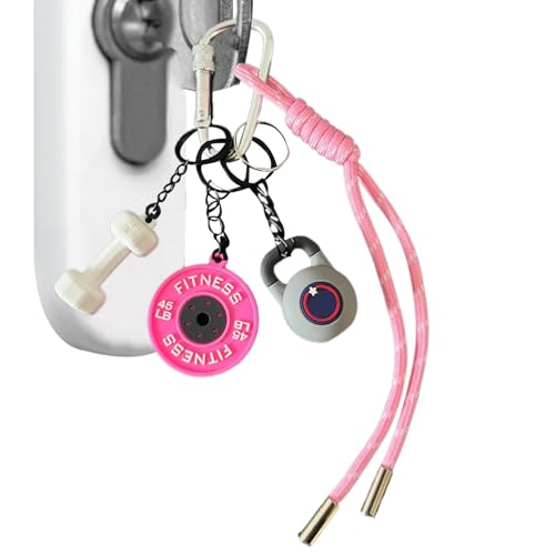 Bkljkf Llavero Decorativo,Llaveros de Mancuernas y Pesas - Colgante para Bolsos Decoración Regalo para Hombres Mujeres Niños Niñas Cámara Móvil Bolso