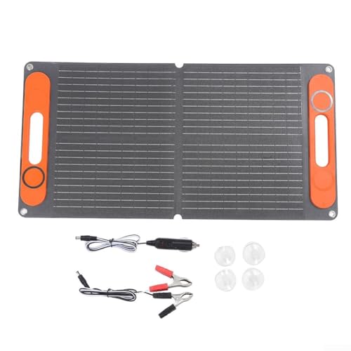 Panel solar plegable de 80W y cargador monocristalino de 12V con doble puerto USB 2
