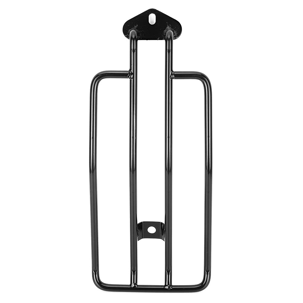 Portapacchi posteriore per moto retrò, accessorio robusto in ferro per XL883, XL1200, X48, finitura nera o cromata con montaggio a vite semplice (Nera)