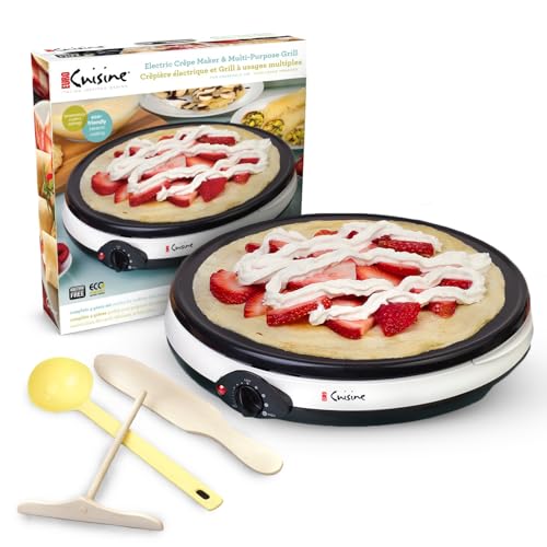 Euro Cuisine 12 Inch Electric Crepe Maker, Ceramic Pan