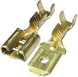 Terminales eléctricos planos AERZETIX: 200x Terminales eléctricos planos macho hembra 6.3mm 0.8mm 0,5.1,5mm² C11337C11451