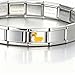 NOOFNO Italian Bracelet Charm,9mm,Yellow Cartoon Duck,Animal & Insect