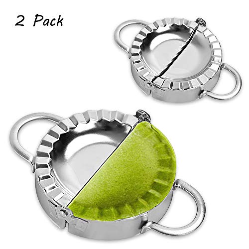 RichSmile 2 Pack Dumpling Ravioli Maker Empanada Press, Pierogi Mold