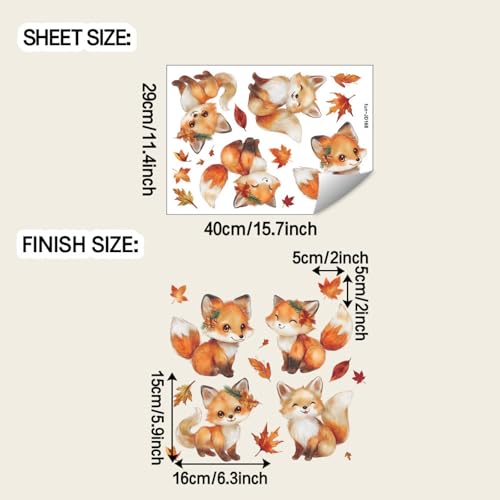 Vinilos decorativos Achang Woodland Autumn Fox miniatura 2