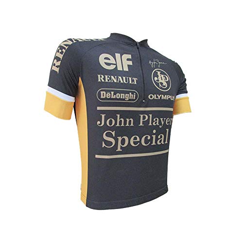 CAMISA CICLISMO SENNA LOTUS F1 RETRÔ Preto, G