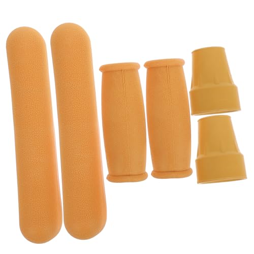 Gogogmee 6pcs Walker Handle Cushions and Crutch Hand Grips with Rubber Tips for Canes Ideal for Enhanced Support and Comfort