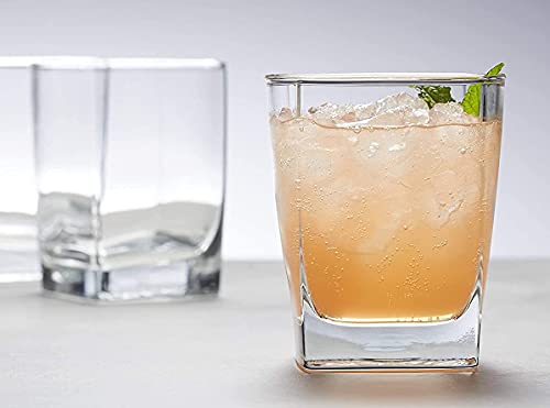 Image of bellemax 250Ml Juice and Water Glass Stylish Crystal Highball Drinking Glasses, Medium Size Tumbler Glasses for Juice, Water, Milk, lassi, Cocktails and Sharbat (Set of 6)