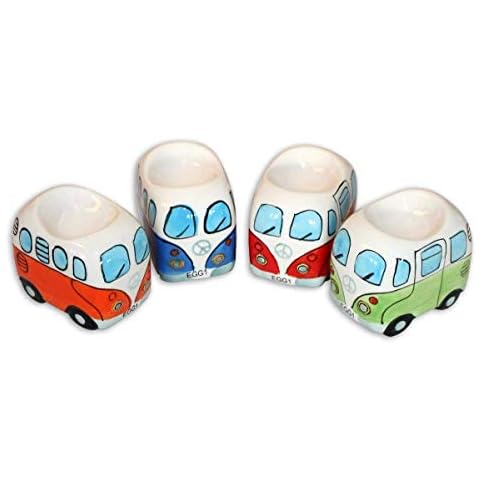Camper Bus Eierbecher Set - aus Keramik Cover