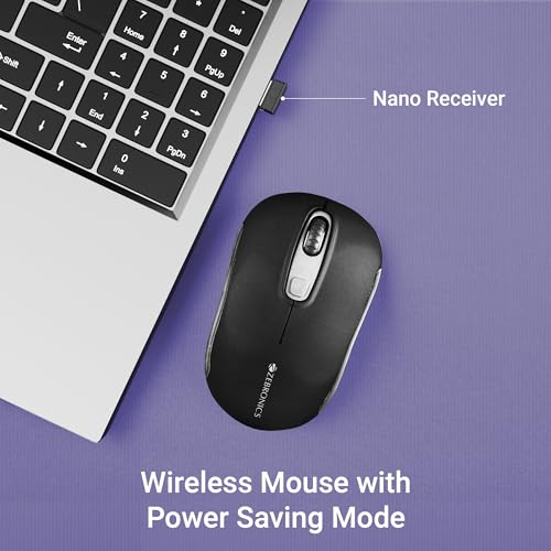 ZEBRONICS Dash Pro 2.4GHz Wireless Mouse, Upto 1600 DPI, 3 Level DPI, High Precision, Power Saving Mode, Comfortable & Lightweight, for Mac |... - Image 2