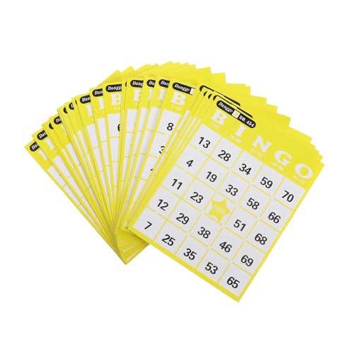 DECHOUS Tarjetas de Bingo Únicas para Paquete de 60 Cartones de Bingo Coloridos y Ligeros Juego Educativo y Suministro para Fiestas y Aulas Color Aleatorio Color Aleatorio