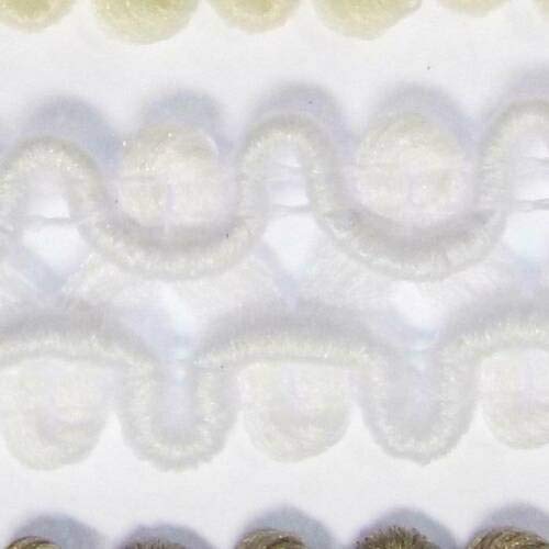 High-Q 4301 Ruban tressé assorti 6-13 mm pour tissu d'ameublement – 13 mm Blanc 1 m