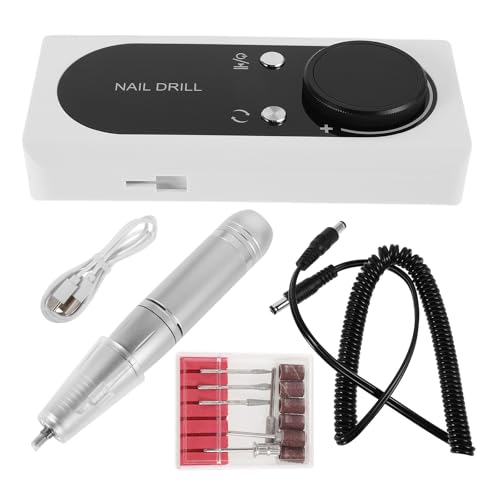 ifundom Taladro Eléctrico Portátil para Uñas Acrílicas, Equipo de Manicura Profesional Sistema Potente y Batería de Litio para Uso en Salones Casa ifundom Taladro Eléctrico Portátil para Uñas Acrílicas, Equipo de Manicura Profesional Sistema Potente y Batería de Litio para Uso en Salones Casa