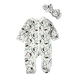 Hello Kitty Baby Girls' Footies Newborn Snap Buttons Onesie Romper, White NB