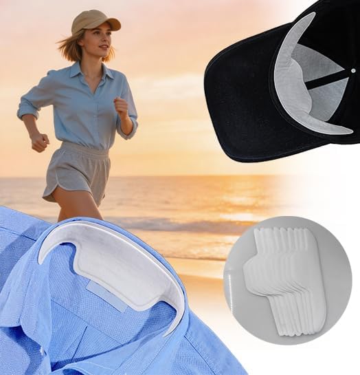 40 Pcs Hat Sweat Liners for Baseball & Golf Caps, Disposable Absorbent Sweat Pads & Protector Strips, Prevents Stains & Keeps Hats Fresh, Ideal for Men & Women, Sports, Work & Outdoor Activities (40)
