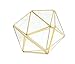 Bella's garden Gold Geometric Glass Terrarium Container DIY Desktop Planter for Succulent Air Plants Candle Light Holder Miniature Outdoor Fairy Garden Wedding Gift Home Decor(Gold,Medium)