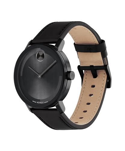 Movado Bold Evolution 2.0 Men's Watch - Swiss Quartz Movement, Nappa Leather Strap - 3 ATM Water Resistance - Luxury Fashion Timepiece for Him - 40mm2