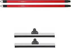 2 Rodos de Alumínio 40cm EVA Simples com Cabo Reforçado – Leve, Resistente e Eficiente para Puxar Água Rápido – Ideal para Limpeza Doméstica, Banheiros, Cozinhas, Quintal e Áreas Internas/Externas