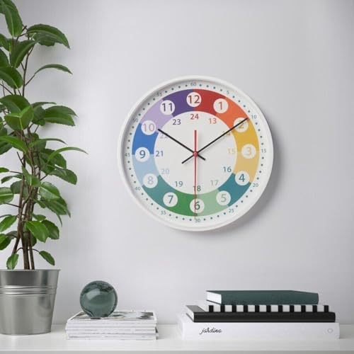 Image of Ikea KORVTRAD Corvtrade Wall Clock - Low Power Consumption /Multicolor