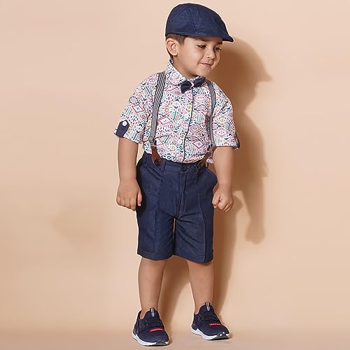 Image of AJ DEZINES Kids Clothing Shirt Short Set For Boys