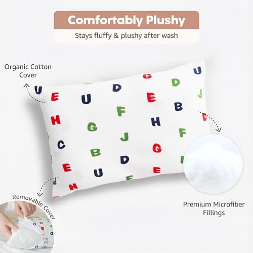 Image of A Cherry Soft Comfort Cushion for Toddlers (2+ Years) | Cotton Cover | Washable | Lightweight | Unisex (ABC)