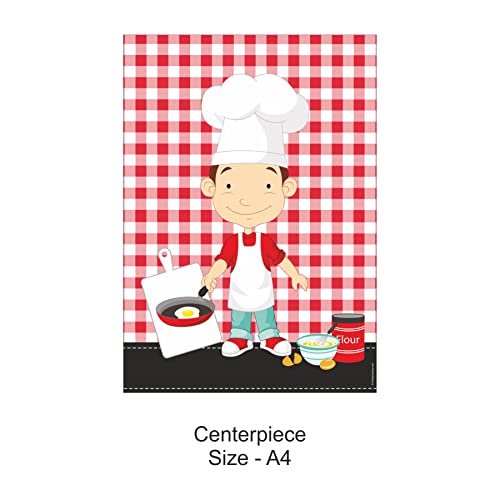 Image of PRETTY UR PARTY Little Chef PARTY Decorations Kit,80 Pcs Includes Banner,Balloons,Thank You,Centerpiece,Danglers,Birthday PARTY Supplies,Little Chef Birthday PARTY Decor,Birthday Banner For Boys Kids