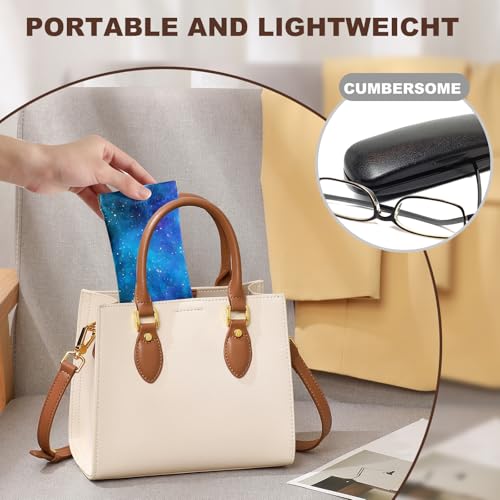Image of Anikathy 2Pcs Sunglass Eyeglass Glasses Case Soft PU Leather with Cleaning Cloth Cute Glasses Pouch Bag for Men Women Girs