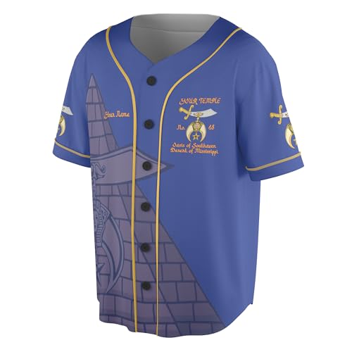 Camiseta de béisbol personalizada TYCHEVN con diseño de Pirámide de Egipto antiguo, talla XX-Large, color azul miniatura 2