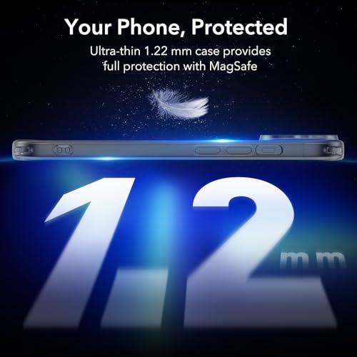 ESR iPhone 15 ケース 薄型 柔軟 MagSafe対応 軍用規格保護 黄変耐性 耐傷性 iPhone 15 用リアシリコンケース 磁気吸着スマホケース Zeroシリーズ ブラック