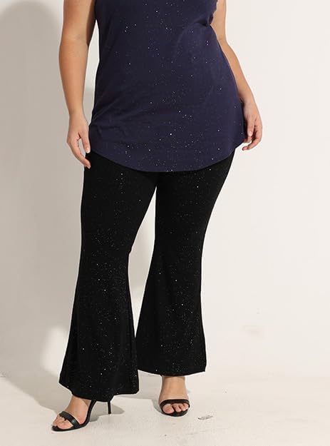 RITERA Plus Size Pants for Women Long Flared Pants Oversized Boot Cut Leggings Tummy Control Bell-Bottoms Basic Tight - Image 3