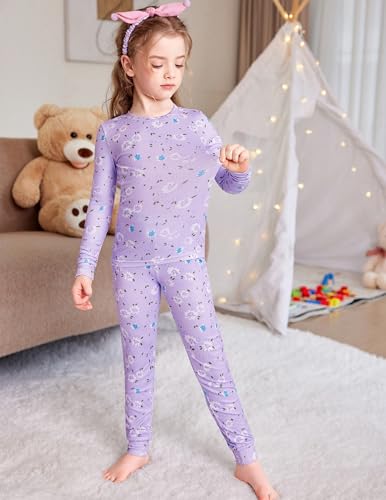 Arshiner Pajamas for Girls Long Sleeve Pants Sets Snug fit 2 Piece Pjs Set Soft Sleepwear2