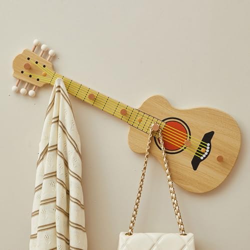 Sunbiaouk Perchero de pared de madera maciza