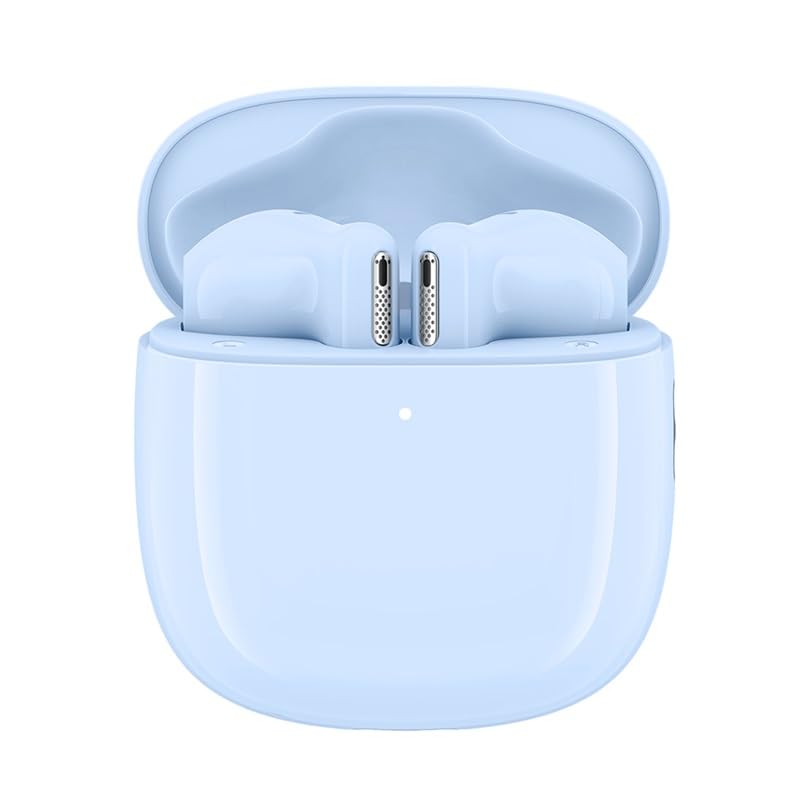Baseus Bowie WX5 True Wireless Earbuds, 4-Mic Noise-Canceling Earphones with Bluetooth V5.3, 3D Spatial Audio Wireless Headphones, 30H Playback – Blue