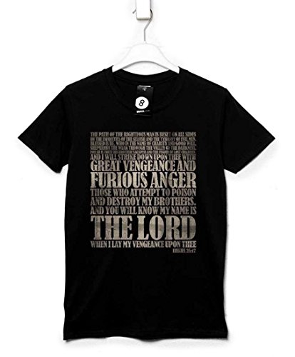 Refugeek Tees Hombre Inspired by Pulp Fiction Camiseta - Ezekiel 25:17 - Black - X-Large