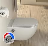 Wandmontiertes Dusch-WC, Randlose Ausführung, Weiß