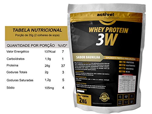 Whey Protein 3w Isolado Hidrolisado Concentrado 4kg (Baunilha)