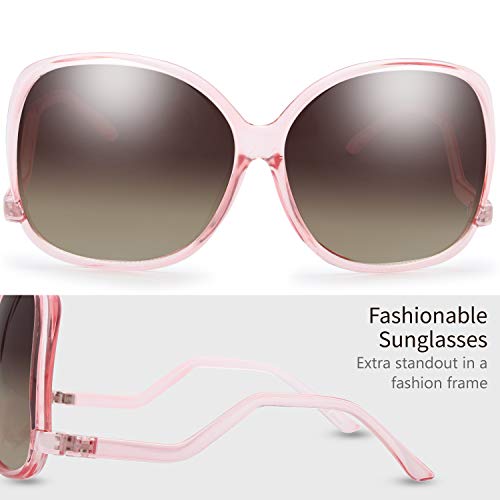 Image of The Fresh Women's Oversized Square Jackie O Cat Eye Hybrid Butterfly Fashion Sunglasses - Exquisite Packaging
