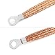 QWORK® Motor Masseband, Universal Automotive Hochleistungsmotor Geflochtenes Kupfer Masseband, Länge 20cm, Kabelschuhe 6-8, 3 Stück