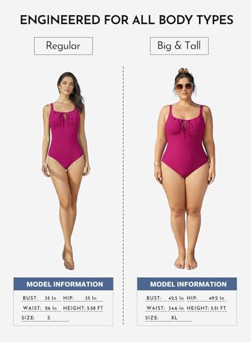 Image of Aleumdr Womens Textured One Piece Swimsuit Tummy Control Bathing Suit Tie Knot Cutout Swimwear
