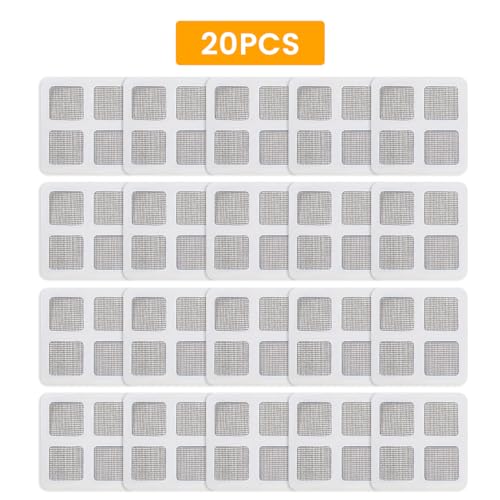 Image of HASTHIP 20Pack Shower Hair Drain Catcher Bathroom Mesh Stickers 4x4 3PCS