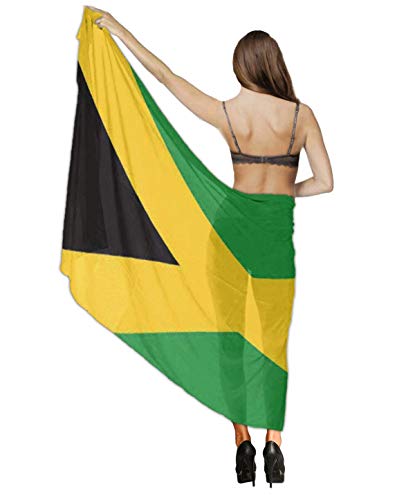 womens Swimwear Cover up Beach Sarong Wrap Jamaican Flag Scarf2