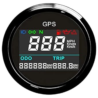 ELING Universal Digital GPS Speedometer Speedo Gauge Trip Meter Odometer Adjustable for Racing Car Boat Yacht Motorcycle 2 12V 24V
