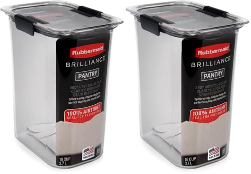 Rubbermaid Brilliance 16-Cup Airtight Food Storage (Pack of 2)